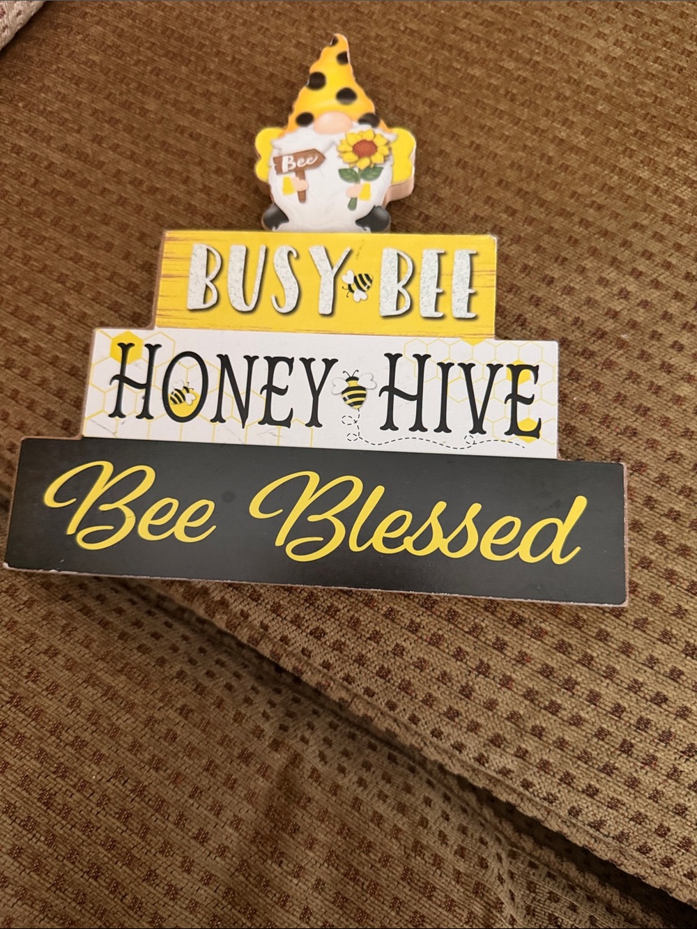 Bee Blessed Honey Hive Wall Decor - Yellow and Black